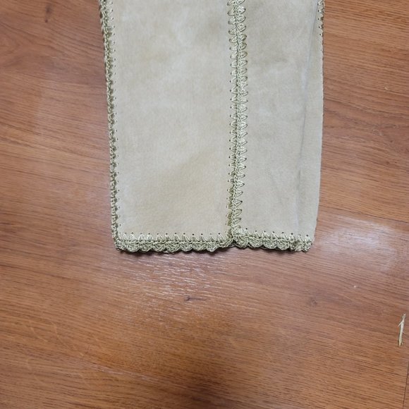 Vintage SMH Leather Suede Pants Camel 16 Pants - Picture 7 of 10